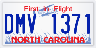 NC license plate DMV1371