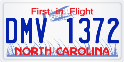 NC license plate DMV1372
