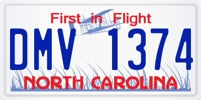 NC license plate DMV1374