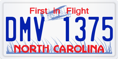 NC license plate DMV1375