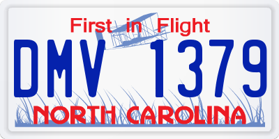 NC license plate DMV1379