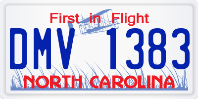 NC license plate DMV1383