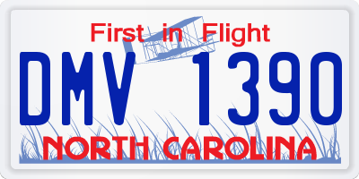 NC license plate DMV1390