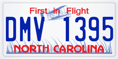 NC license plate DMV1395