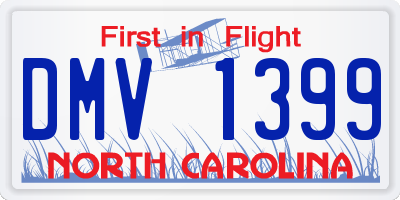 NC license plate DMV1399