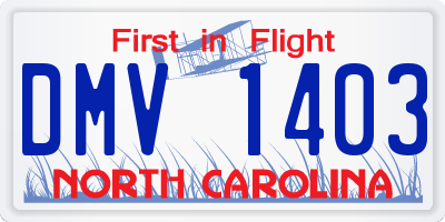 NC license plate DMV1403