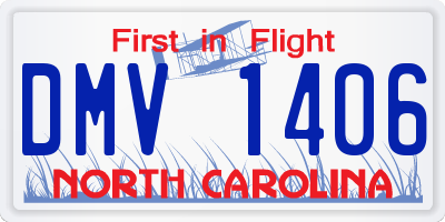 NC license plate DMV1406