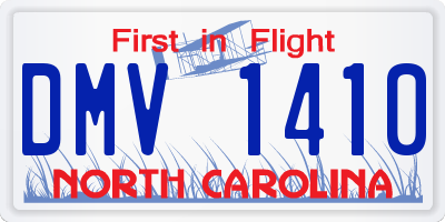 NC license plate DMV1410