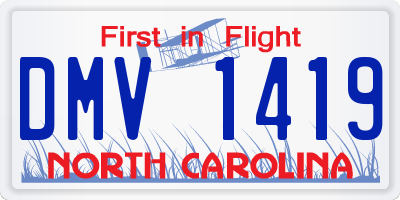 NC license plate DMV1419