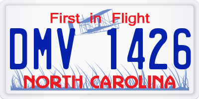 NC license plate DMV1426