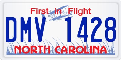 NC license plate DMV1428
