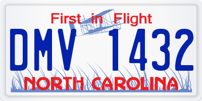 NC license plate DMV1432