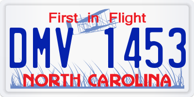 NC license plate DMV1453