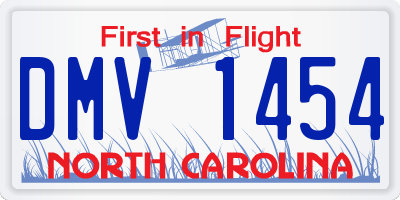 NC license plate DMV1454