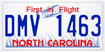 NC license plate DMV1463