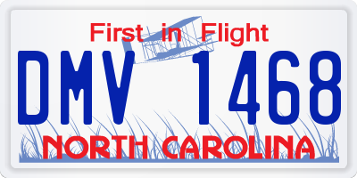 NC license plate DMV1468