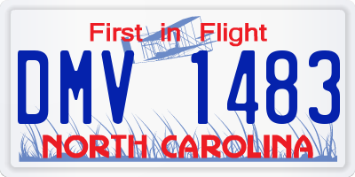 NC license plate DMV1483