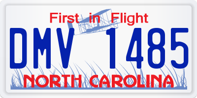 NC license plate DMV1485