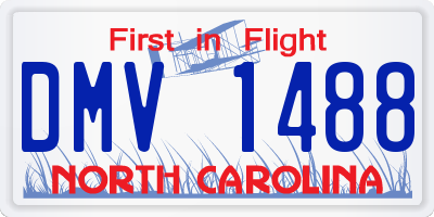 NC license plate DMV1488