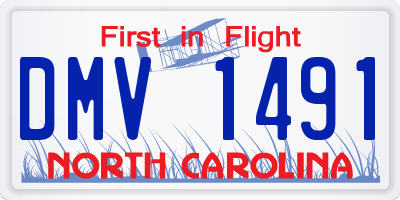 NC license plate DMV1491