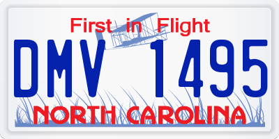 NC license plate DMV1495