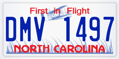 NC license plate DMV1497