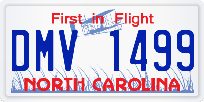 NC license plate DMV1499