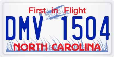 NC license plate DMV1504