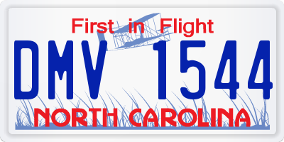 NC license plate DMV1544