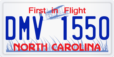 NC license plate DMV1550