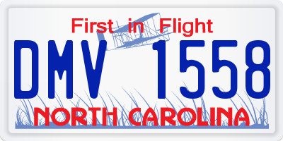 NC license plate DMV1558
