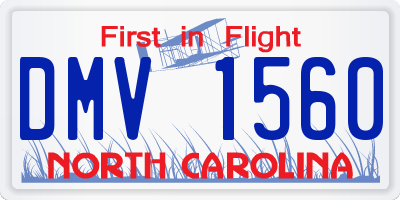NC license plate DMV1560
