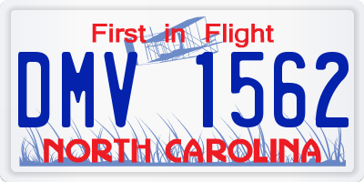 NC license plate DMV1562