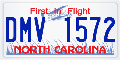 NC license plate DMV1572