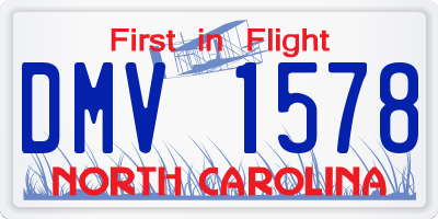 NC license plate DMV1578