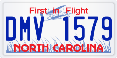 NC license plate DMV1579