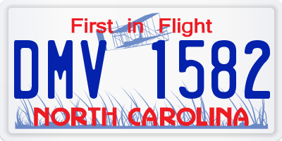 NC license plate DMV1582