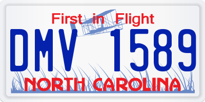 NC license plate DMV1589