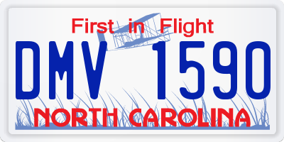 NC license plate DMV1590
