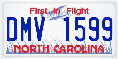 NC license plate DMV1599