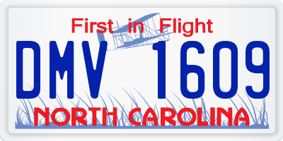 NC license plate DMV1609