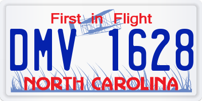 NC license plate DMV1628