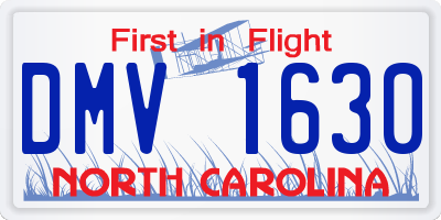 NC license plate DMV1630