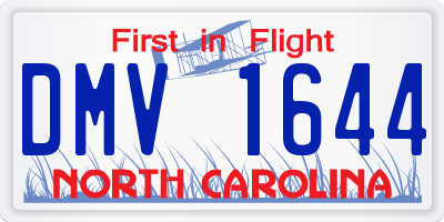 NC license plate DMV1644