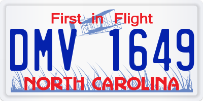NC license plate DMV1649