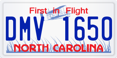 NC license plate DMV1650