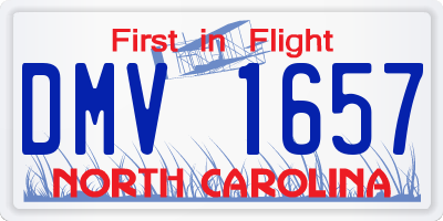 NC license plate DMV1657