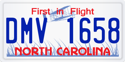 NC license plate DMV1658