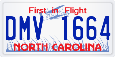 NC license plate DMV1664