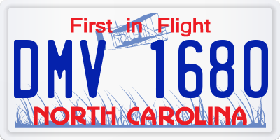 NC license plate DMV1680
